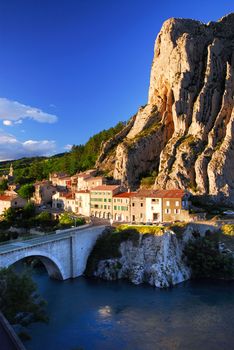 Town of Sisteron in Provence France