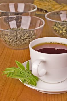 black tea with herbs
