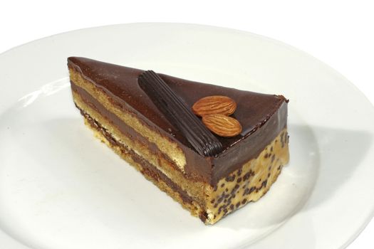 almond cake with chocolate