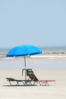Lounge chair at beach