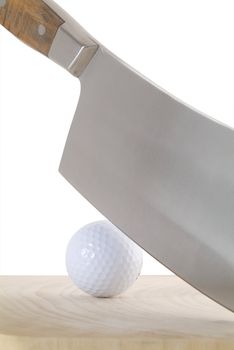 Meat-cleaver and golf-ball