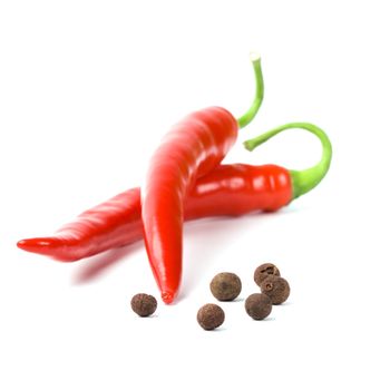 two red cayenne and black pepper