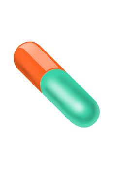 Red and Green Medicine Capsule
