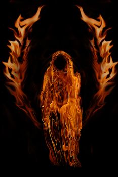 Firey Dark Angel Ghost of Hell