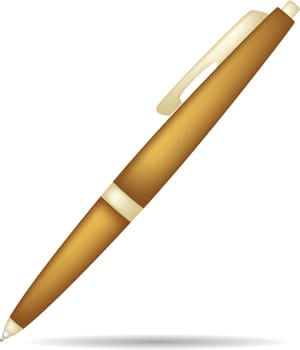 Pen. Vector illustration. It is isolated on a white background. A close up.