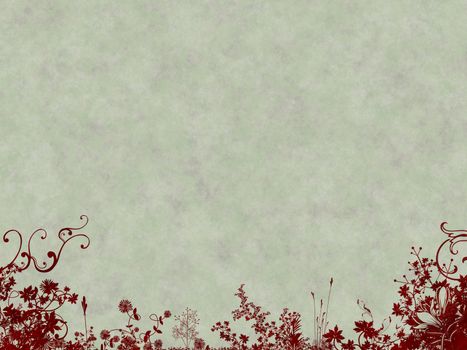 Grunge background with flowers