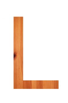 wood alphabet L