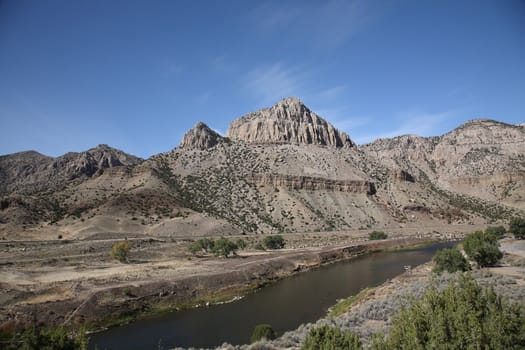 Mountain Range and River - Wyoming