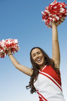 Cheerleader Performing Cheer