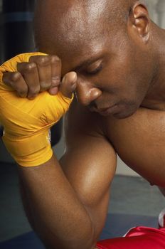 Boxer Mentally Preparing