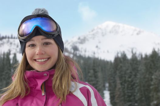 Smiling Teen on the Ski Slope