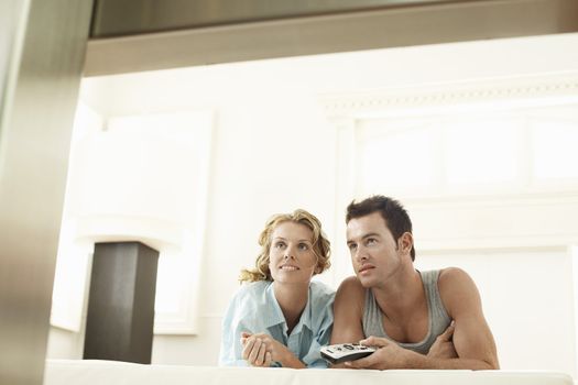 Couple Watching Television Together