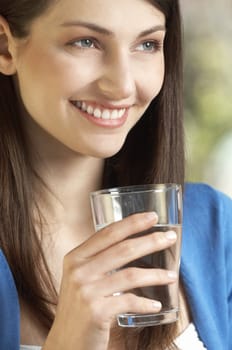 Woman Drinking a Glass of Water