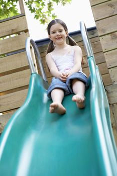 Little Girl on Slide