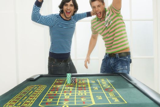 Young Men Gambling