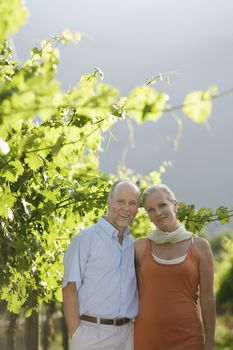 Couple Enjoying an Afternoon at a Winery
