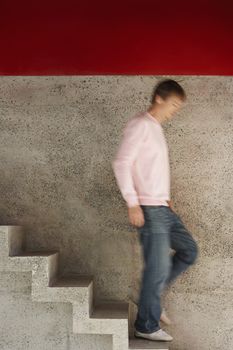 Man Descending Stairs