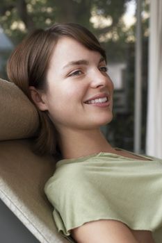 Woman Relaxing on Chair