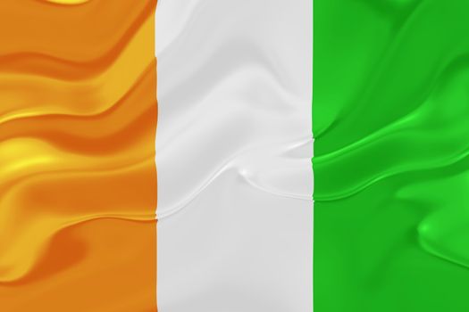 Flag of Ivory Coast wavy