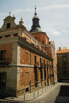 historical building in madrid with sky with cloud