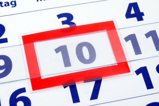 calendar showing end of time or deadline