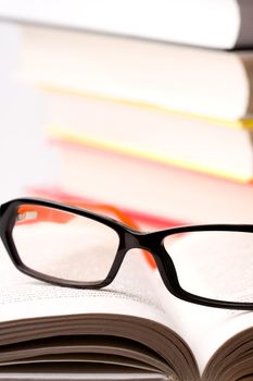 books and glasses 