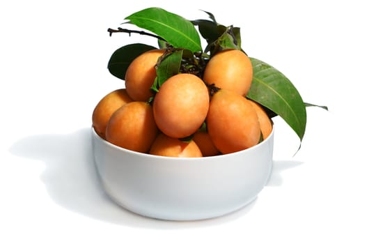 Exotic Thai Fruit. Maprang, Marian plum, Gandaria, Marian mango, Plum mango