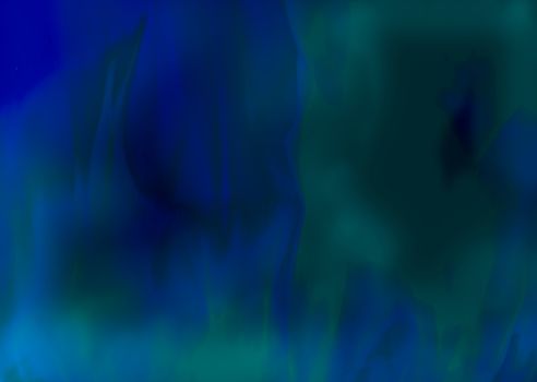 Smokey Blue Green Flames of Fire Background