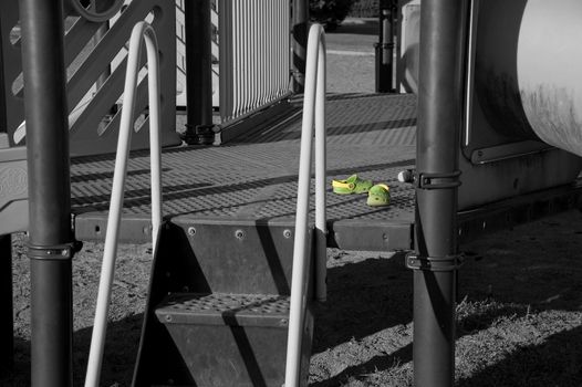 Green Shoes on Playground
