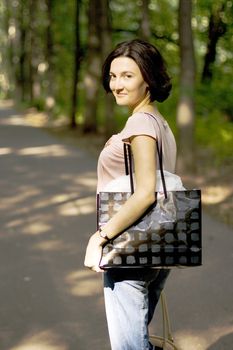 woman with shopping bag