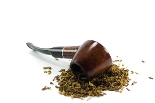 tobacco-pipe and heap of tobacco