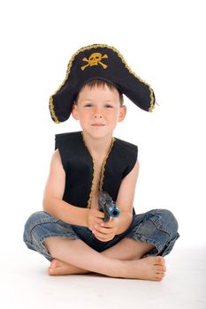 Sitting pirate boy