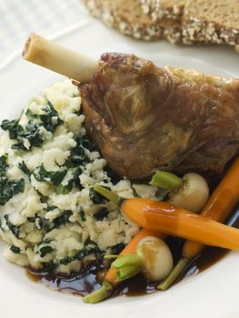 Slow Roasted Spring Lamb Shank with Colcannon and Soda Bread