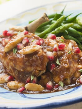 Breast of Chicken with Pomegranate and Almonds
