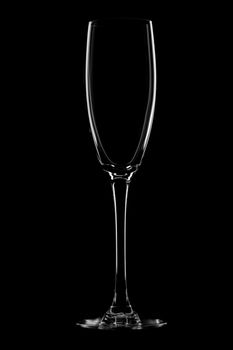object on black - Empty bocal for champagne