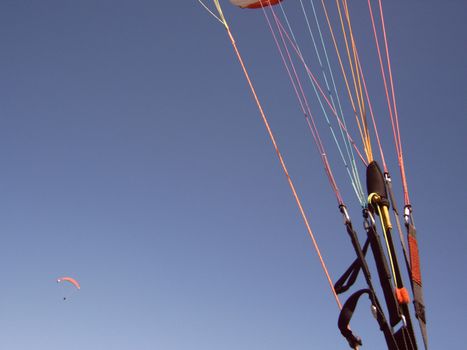 sky with paragliding