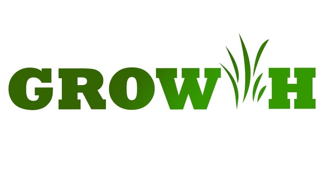 Green business growth icon