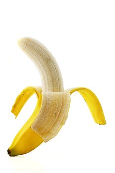 peeled standing banana