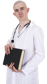 Doctor with a book and stetoscope