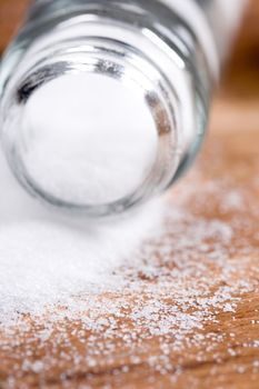 salt in glass container
