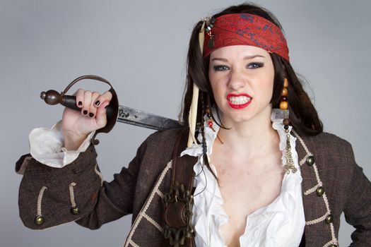 Angry Pirate Woman