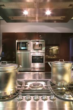 interiors of kitchen with gas fryer