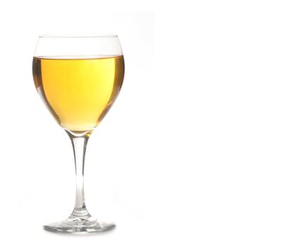 Golden Ale or Champagne Alcohol in Wine Glass