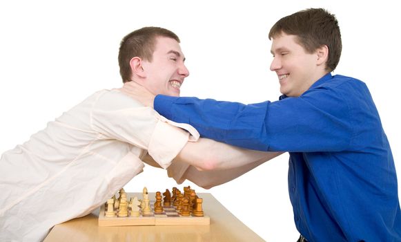 Wrestling boys ang chess
