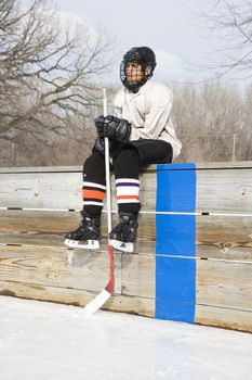 Ice hockey player.