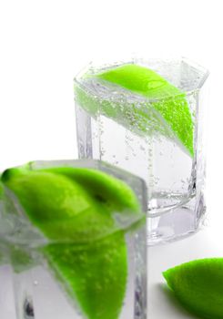 water with lime