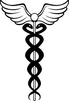 An image of a caduceus medical symbol.