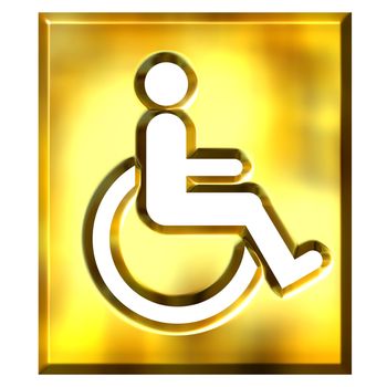 3D Golden Special Needs Sign
