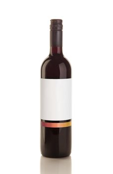 Isolated red wine bottle