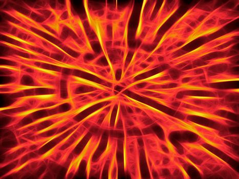 Abstract flame background with fractal elements